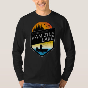 I'd Rather Be On Van Zile Lake Wisconsin Fishing T-Shirt