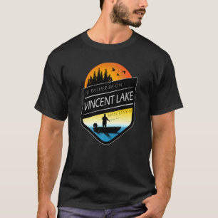 I'd Rather Be On Vincent Lake Wisconsin Fishing T-Shirt