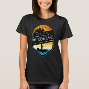 I'd Rather Be On Wildcat Lake Wisconsin Fishing T-Shirt
