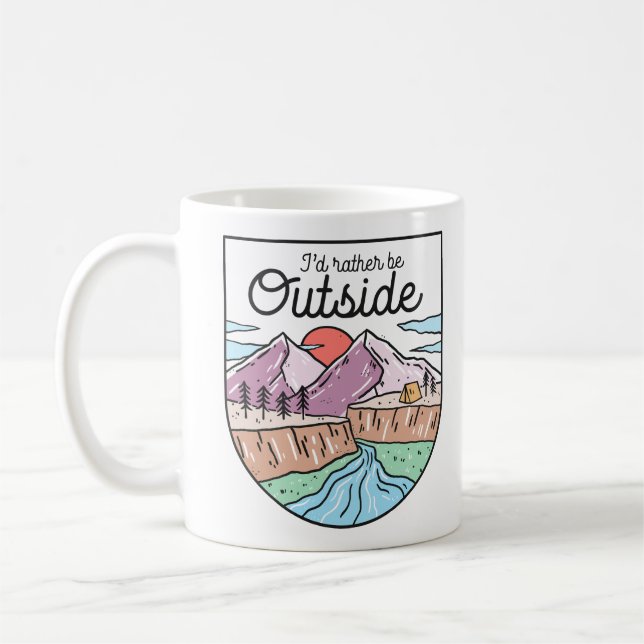 I'd Rather Be Outside Coffee Mug (Left)
