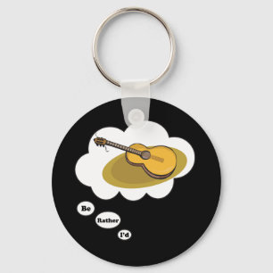 i'd rather be playing Acoustic Guitar 2 Key Ring