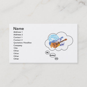 i'd rather be playing Acoustic Guitar 3 Business Card