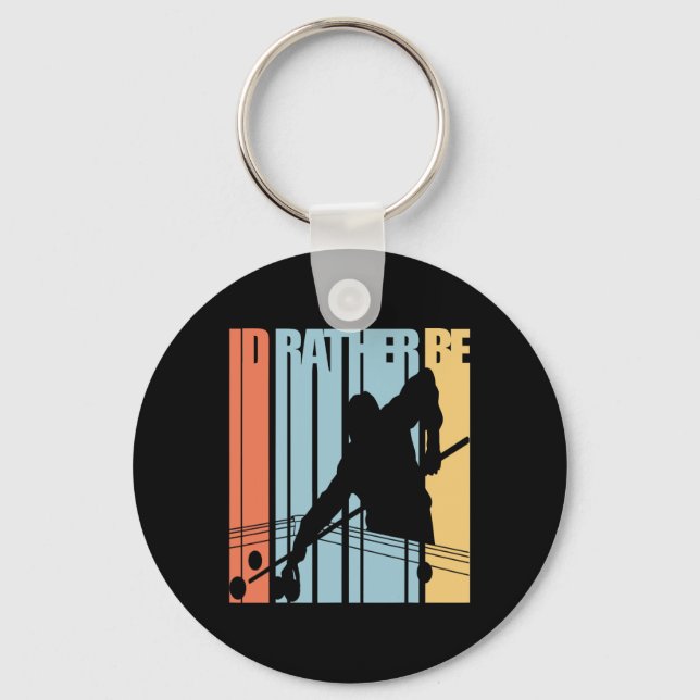Id Rather Be Playing Billiards Shirt 8 Ball Pool S Key Ring (Front)