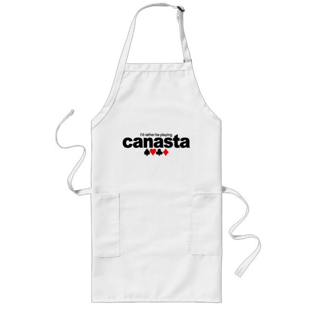I'd Rather Be Playing Canasta apron - choose style (Front)