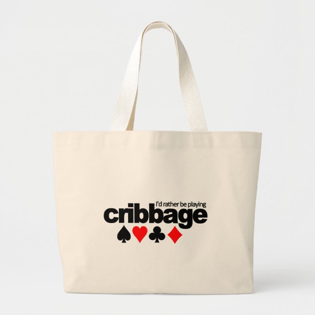 I'd Rather Be Playing Cribbage bag - choose style (Front)