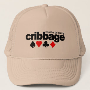 I'd Rather Be Playing Cribbage hat - choose color