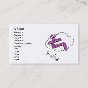 I'd rather be playing Dominos 5 Business Card