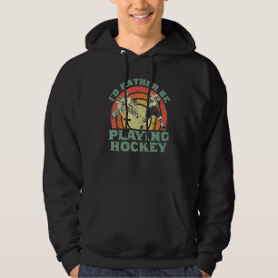 Id Rather Be Playing Hockey Kids Ice Hockey Hoodie