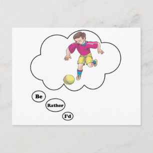 I'd rather be playing Kickball Postcard