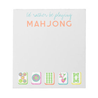 I'd Rather be Playing Mahjong Notepad