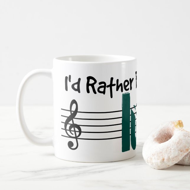 I'd Rather Be Playing My Lute Coffee Mug (With Donut)