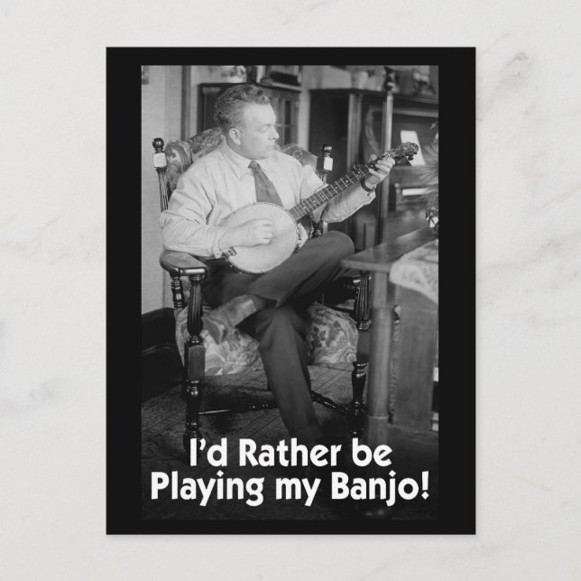 I'd Rather Be Playing Postcard (Front)