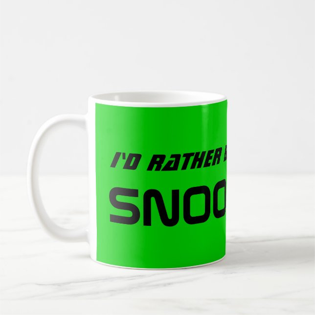 Id Rather Be Playing Snooker Funny Billiards Coffee Mug (Left)