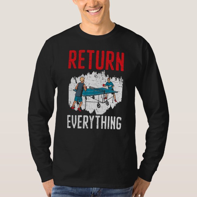 I'd Rather Be Playing Table Tennis Player Ping Pon T-Shirt (Front)