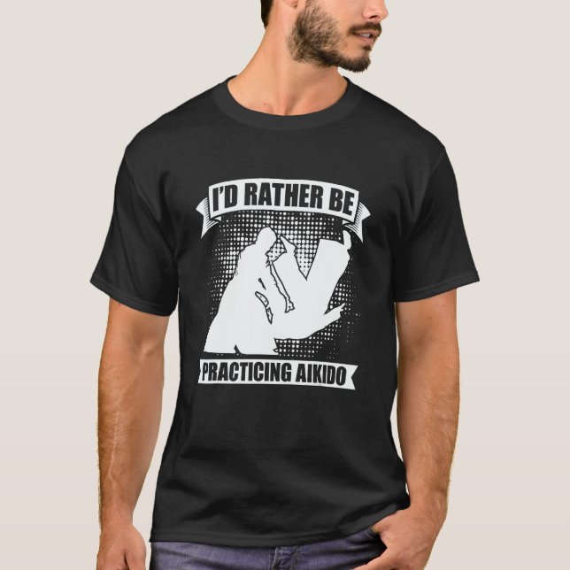 I'd Rather Be Practicing Martial Samurai Fighter A T-Shirt (Front)