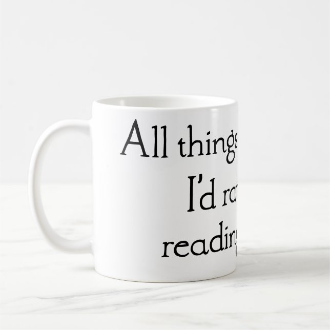"I'd Rather Be Reading Comics" Coffee Mug (Left)