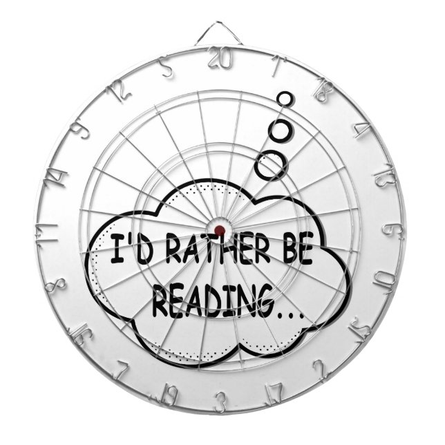 I'd Rather Be Reading Dartboard (Front)