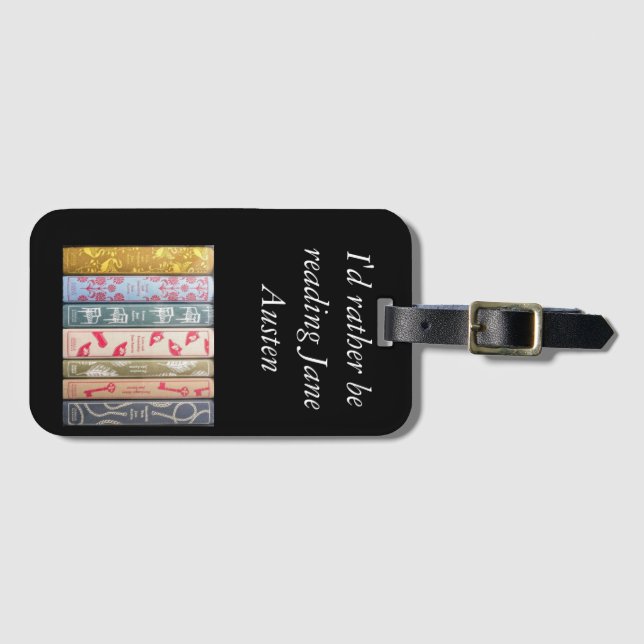 I'd rather be reading Jane Austen Luggage Tag (Front Horizontal)