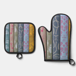 i'd rather be reading Jane Austen Oven Mitt & Pot Holder Set