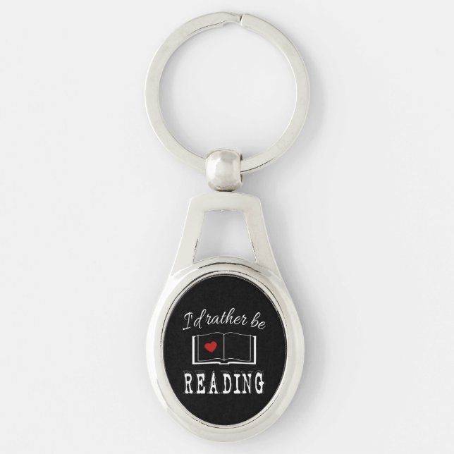 I'd rather be reading key ring (Front)