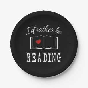 I'd rather be reading paper plate