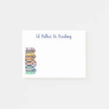 I'd rather be reading - pile of books