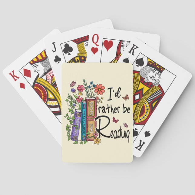 I'd Rather Be Reading Playing Cards (Back)