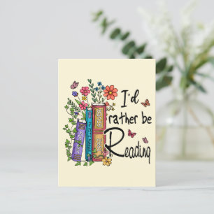 I'd Rather Be Reading Postcard