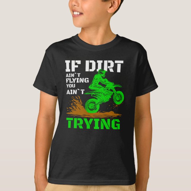 I'D Rather Be Riding Dirt Bike Riders Bikers T-Shirt (Front)