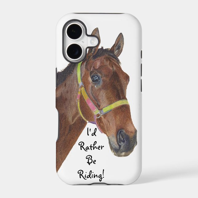 I'd Rather Be Riding! Equestrian iPhone 5 Case (Back)