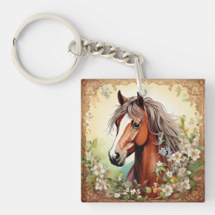 I'd Rather Be Riding Horse Key Ring