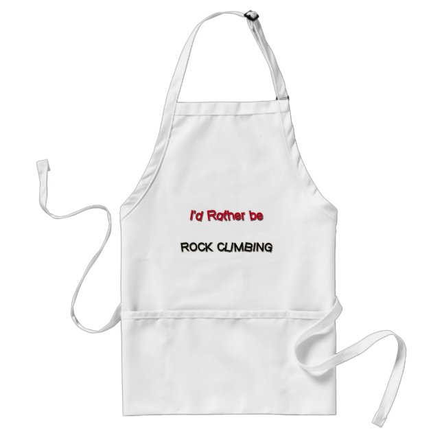 I'd Rather Be Rock Climbing Standard Apron (Front)