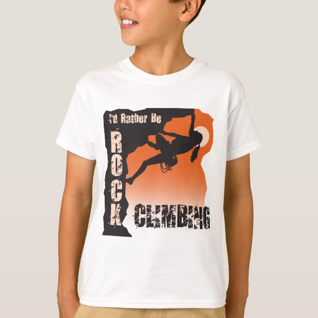 I'd Rather Be Rock Climbing T-Shirt Female (Front)