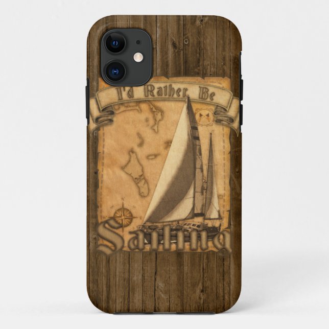 I'd Rather Be Sailing Case-Mate iPhone Case (Back)