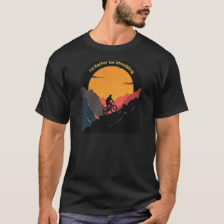 I'd Rather Be Shredding  Print On Back T-Shirt