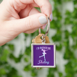 I'd Rather Be Skating     Key Ring
