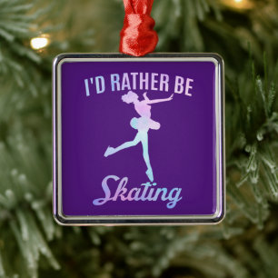 I'd Rather Be Skating    Metal Tree Decoration
