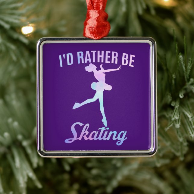 I'd Rather Be Skating    Metal Tree Decoration (Tree)