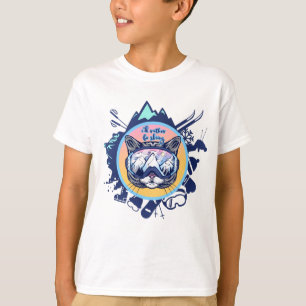 Id Rather Be Skiing - Cat Ski Glasses T-Shirt