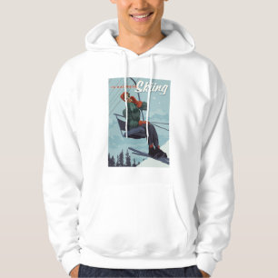 I'd Rather Be Skiing Print Hoodie