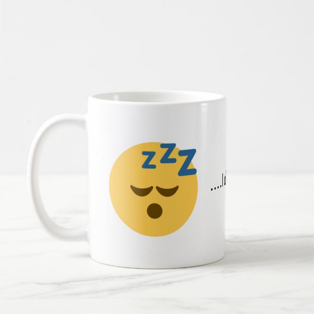 I'd Rather Be Sleeping Emoji Coffee Mug (Left)