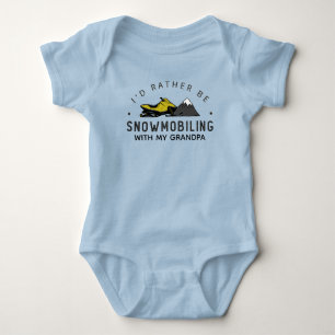 I'd Rather Be Snowmobiling with Grandpa Skimobile Baby Bodysuit