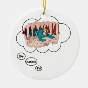 I'd rather be Spelunking 3 Ceramic Tree Decoration