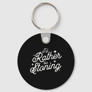 I'd Rather Be Stoning Leotard Gymnastics Mum Key Ring