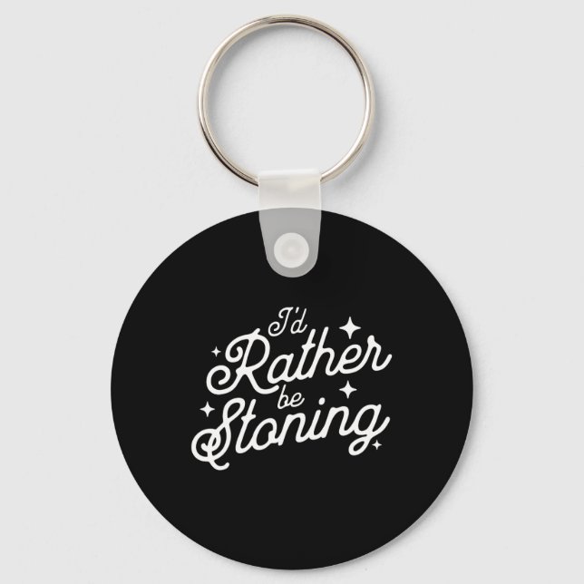 I'd Rather Be Stoning Leotard Gymnastics Mum  Key Ring (Front)
