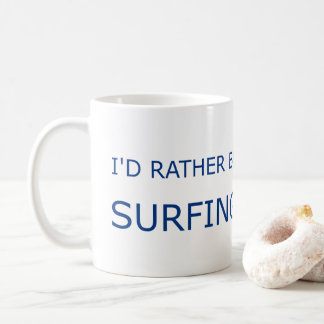 I'D RATHER BE SURFING Great Lakes round logo Coffee Mug