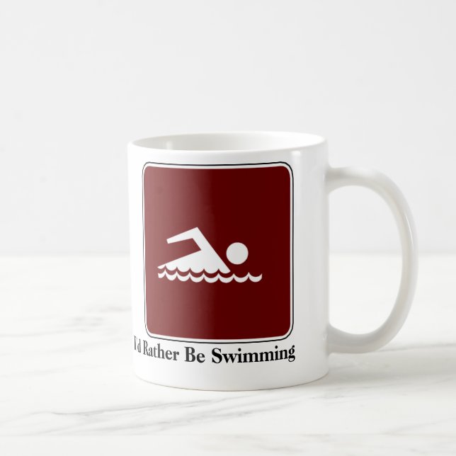I'd Rather Be Swimming Coffee Mug (Right)