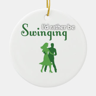 I'd Rather Be Swinging Ceramic Tree Decoration