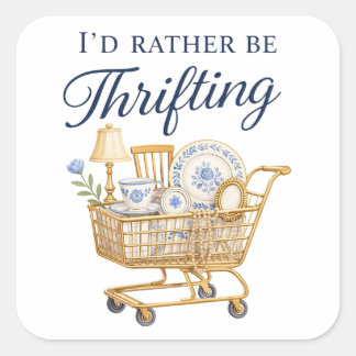 I'd Rather Be Thrifting Sticker