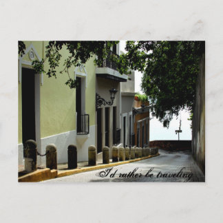 I'd rather be travelling postcard
